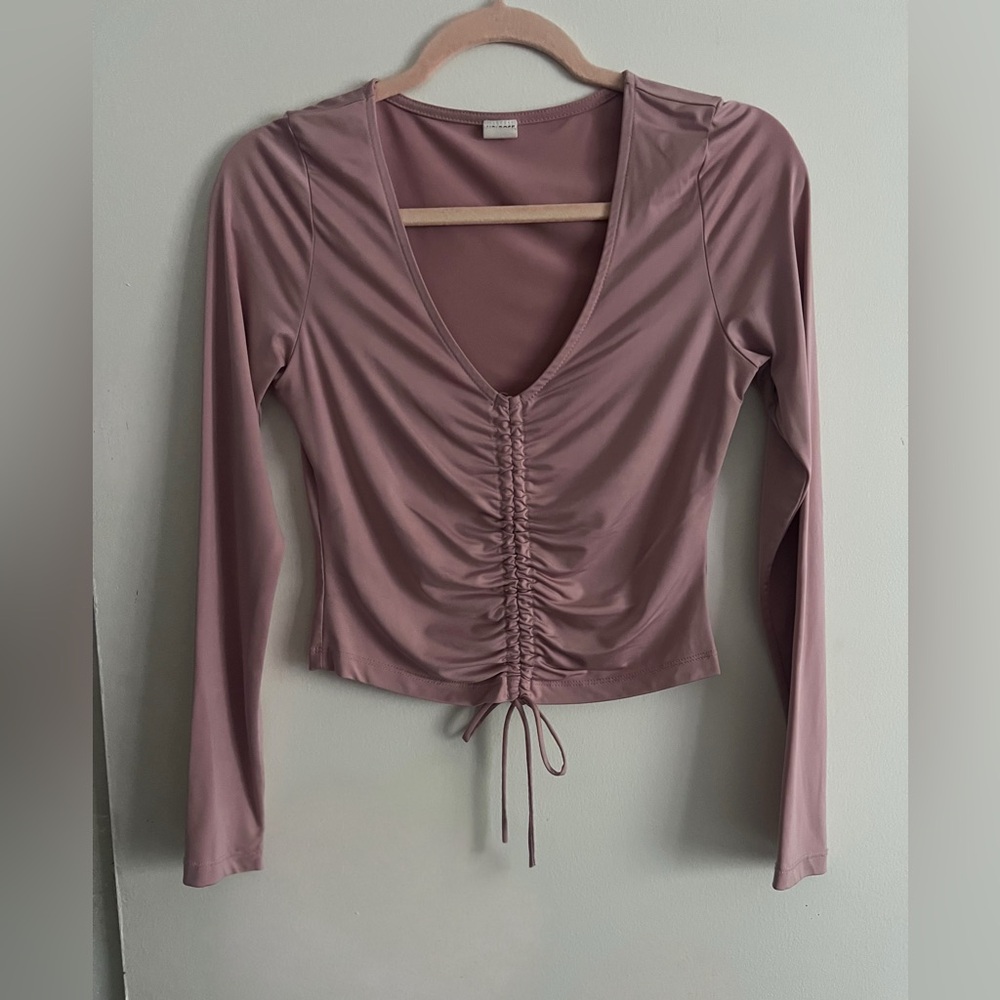 Melrose and Market Mauve Ruched Blouse